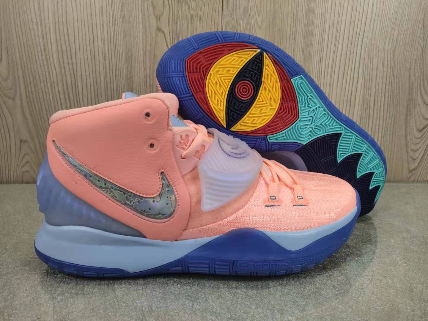 2020 Nike Kyrie 6 Watermelon Red Blue Silver Shoes